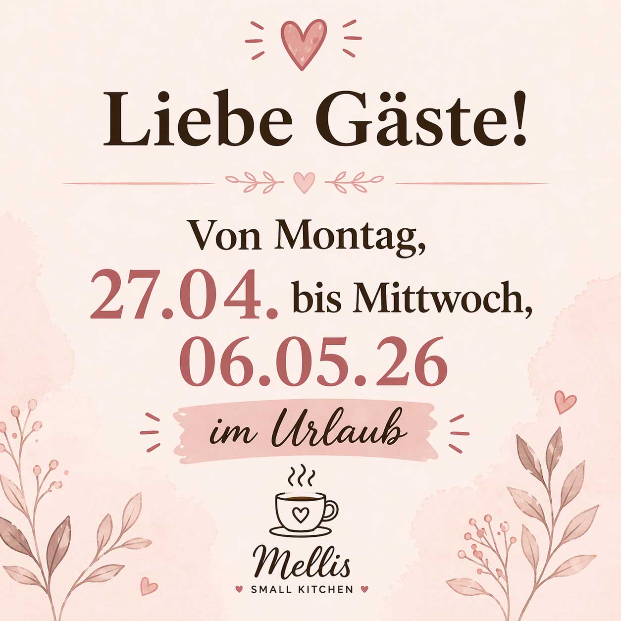 Ein kleiner Hinweis für Sie